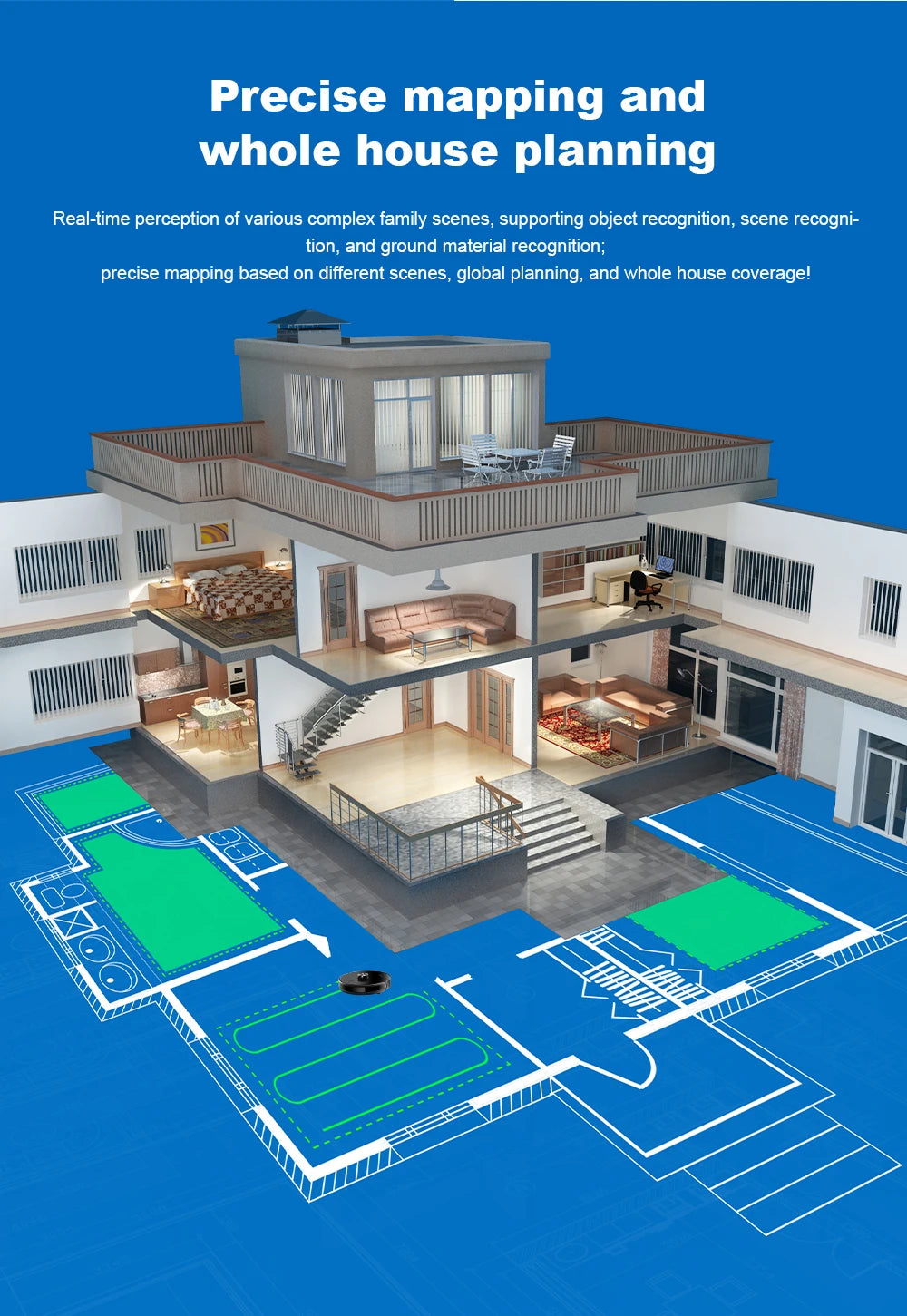 Robot Vacuum Cleaner Liectroux/LILIN X6,Laser System,Multiple-Floor Maps,Restricted Area Setting for Home Carpet Cleaning