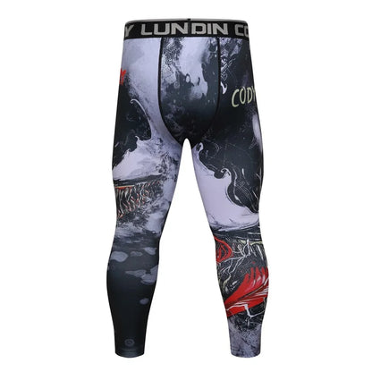 New Men Sports Jiu Jitsu BJJ Suit Gym Fitness Compression Clothes Running Jogging Sport Wear Exercise Workout Rashguard Tights