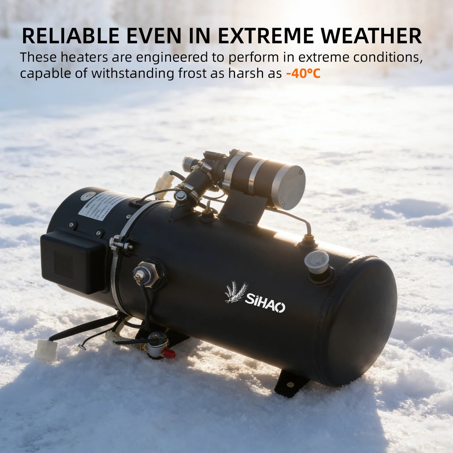 SIHAO 5KW 16.3KW Liquid Fuel Parking Heater Vehicle Auxiliary Heater Engine Startup Cabin Heating Windshield Anti-Frost Unit
