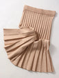 Autumn Knit White Mini Pleated Skirts For Women A Line Skirt Gray High Waist Women Knitted Pleated Short Skirts Korean Fashion