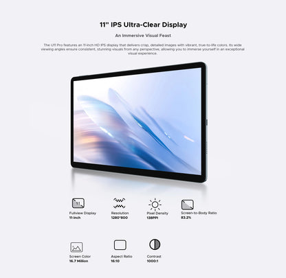 Global Version DOOGEE U11 Pro Android 16 Tablet 30GB(6+24) 256GB 11" HD 90Hz Display 8580mAh Battery Unisoc T7200 Widevine L1