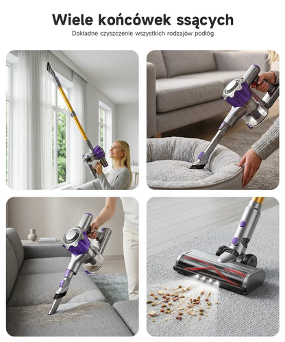 Tdyon Cordless Vacuum Cleaner, 50000Pa Suction 500W Motor Vacuum with LED Display, 50 Mins Runtime Auto Mode & Anti‑Tangling Brush for Carpet Hard Floor