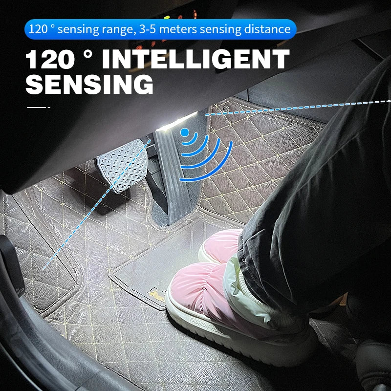 Motion Sensor Led Light 650mAH USB Rechargeable Automatic Induction Sensing Light Wireless Foot Lamp for Car Trunk Door