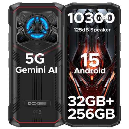Global Version DOOGEE Blade20 Play 5G Rugged Phone 6.6'' Gemini Al 125dB Speaker 10300mAh Battery NFC Android 15 Mobile Phone