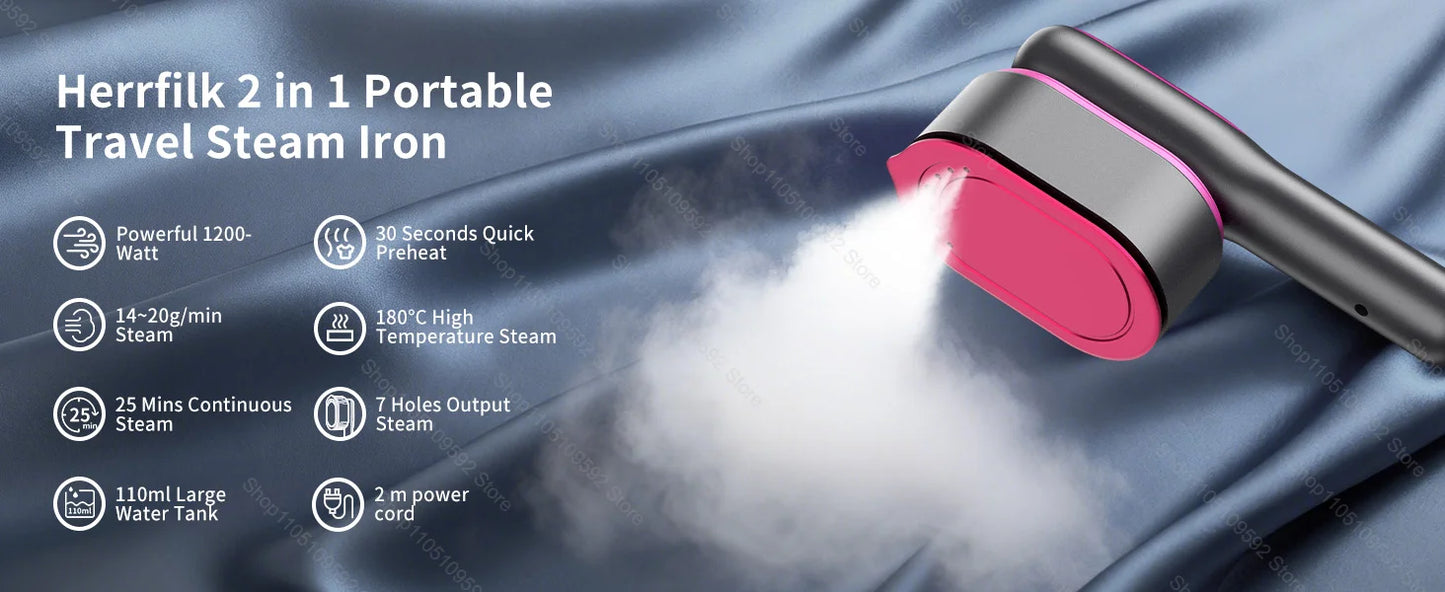 Mini Garment Steamer For Clothing Steam Iron Handheld Portable Home Travelling Voor For Clothes Ironing Wet Dry Ironing Machine