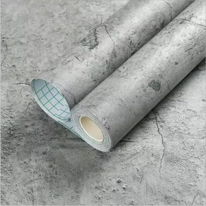 40cm PVC Dark Gray Waterproof Industrial Style Self-adhesive Wallpaper Library Living Room Bedroom Wall Renovation Vinyl Sticker