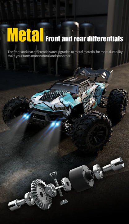 ZWN 1:16 70KM/H Or 50KM/H 4WD RC Car With LED Remote Control Cars High Speed Drift Monster Truck for Kids vs Wltoys 144001 Toys