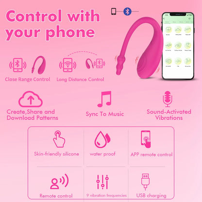 APP Remote Control with 9 mode Wearable Underwear Egg Vibrator for Female male Stimulator, Adult sex toy Couple Sex toy Games