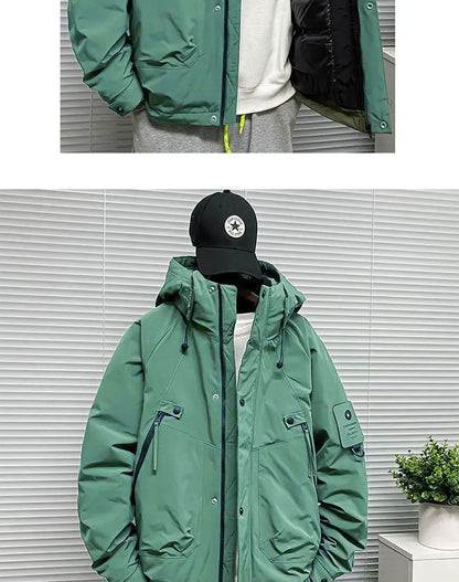 Men's Jacket Winter Windproof Warm Down Jacket Outdoor Sports Mountain Overcoat Hooded Snowboarding Parka Snow Coat Canada Tops
