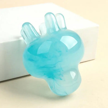 【Y】Resin Jellyfis Massage Comb Head Meridian Scraping Scalp Massage Brush Acupuncture SPA GuaSha Massage Comb Fatigue Relief