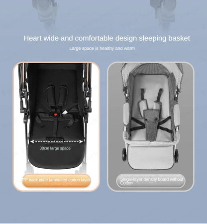 Baby Carriage,Bi-directional ultra lightweight foldable high landscape four wheel shock absorber baby stroller,baby cart