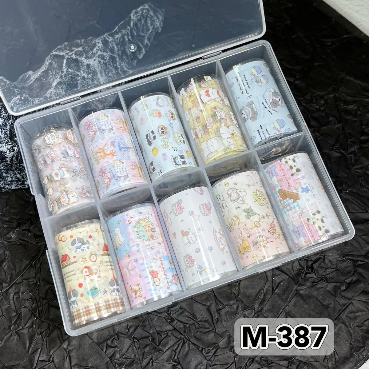 10 Rolls New Design Fresh Nail Foils for Transfer Paper Sticker Plaid Sliders Denim Nails Wraps DIY Bowknot Nail Art Decorations