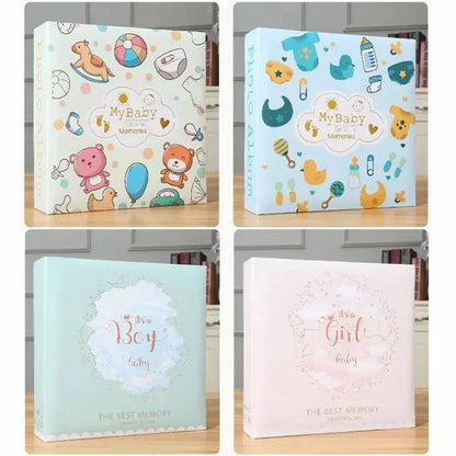 Baby Photo Album Growth Record Photo 6-inch Collection Writable 200pcs Photos Album Large Capacity Paper Core Bag Souvenir Album