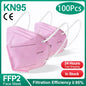 10-200Pcs FFP2 Masks kn95 Mascarillas KN95 Face Mask Filter 5Layers mascarillas quirurgicas homologadas Reusable Black FFP2 Mask