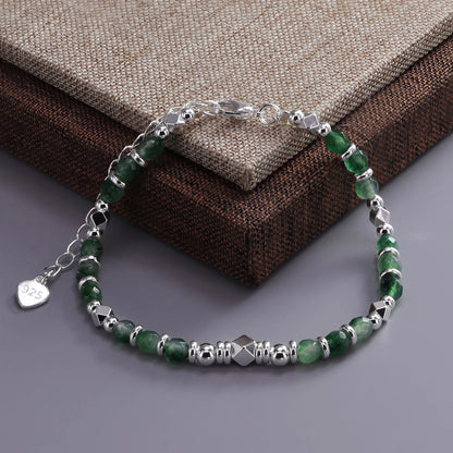 VENTFILLE 925 Sterling Silver Line Extremely Fine Bracelet for Women Love Haert Bead Korean Ins Sweet Jewelry Gift Dropshipping