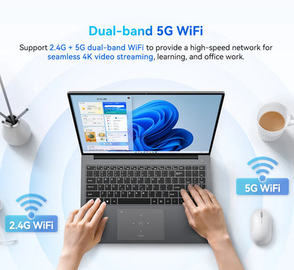 Blackview Acebook 12 Win 11 Pro Laptop 16'' 1920*1200 Display, Intel I5-1030NG7 Notebook, 16GB 512GB, 5000mAh