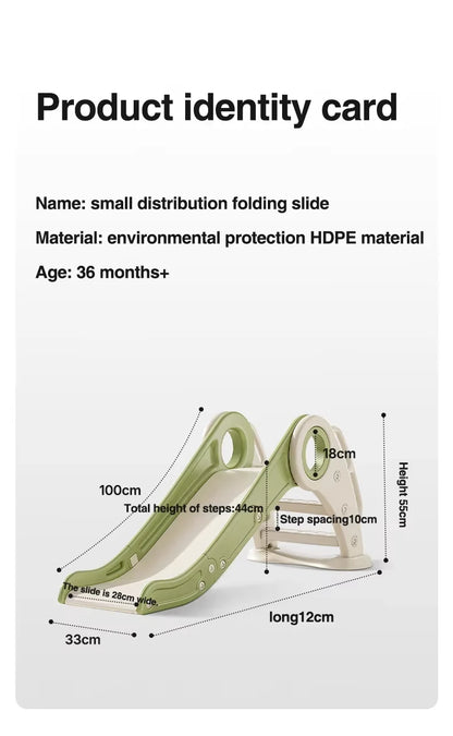Foldable Kids Slide for Home Indoor Playground HDPE Plastic Foldable Multifunctional Slide for Toddlers School Garden