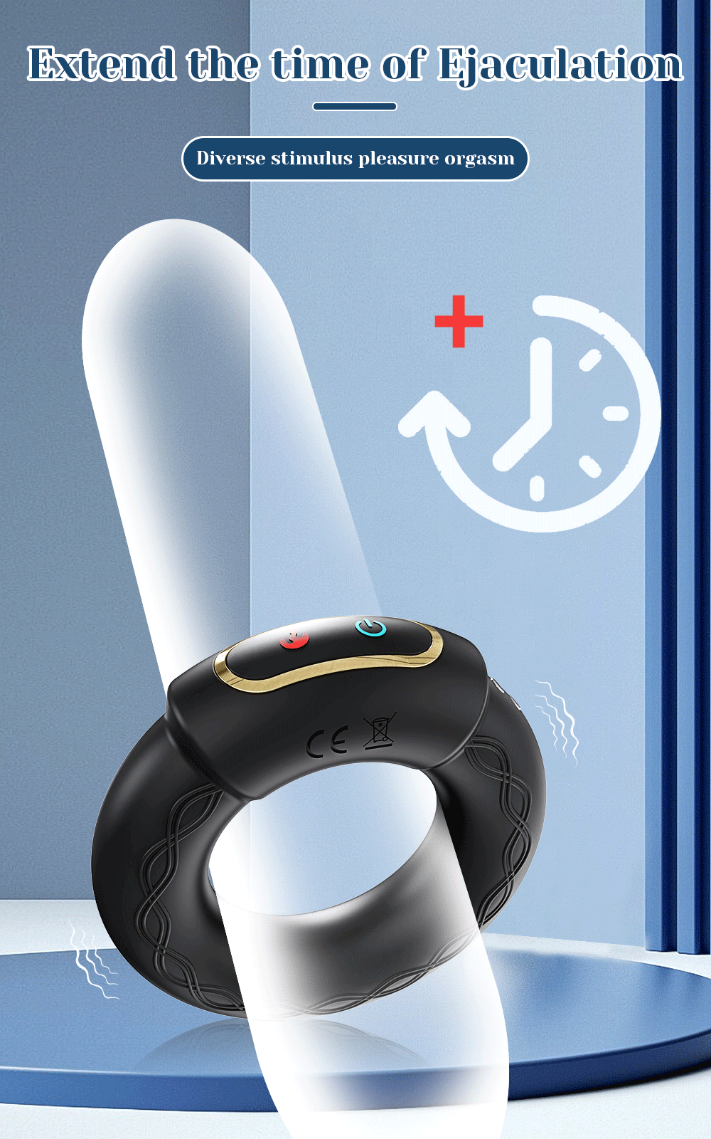 APP Bluetooth Vibrator for Men Cock Ring Penis Vibrating Penis Delay Trainer Cock Ring Glans Massager Male Sex Toys for Adult 18