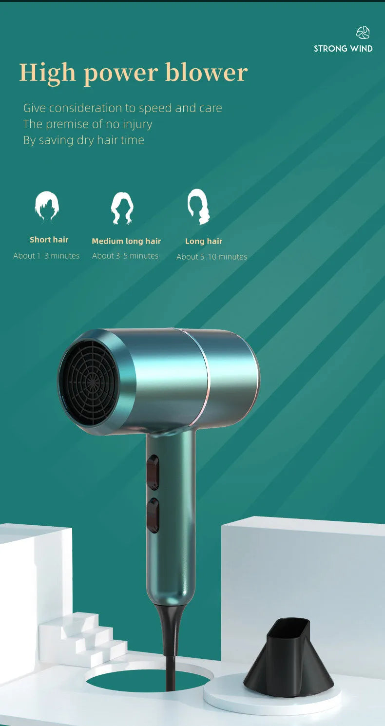 Hot Selling Professional Hair Dryer Negative Ion High Power Blue Light Foldable Electric Hair Dryer Salon Hair Tools Home