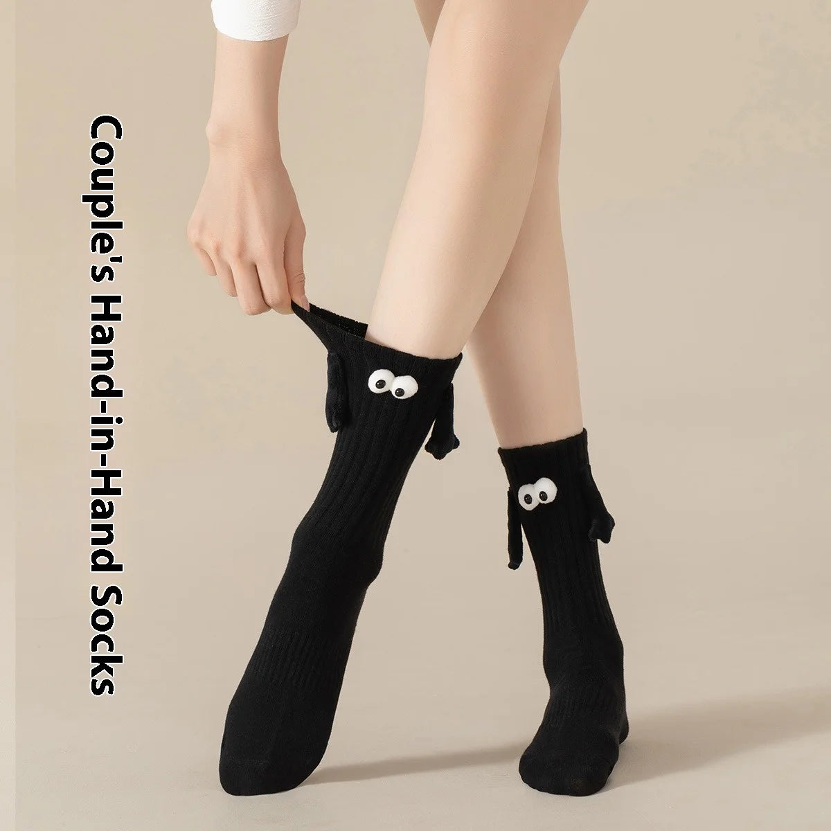 Magnetic Holding Hands Socks Novelty Funny Women Men Couple Socks Valentine's Gifts For Couples,Anniversary,Best Friends,Teens