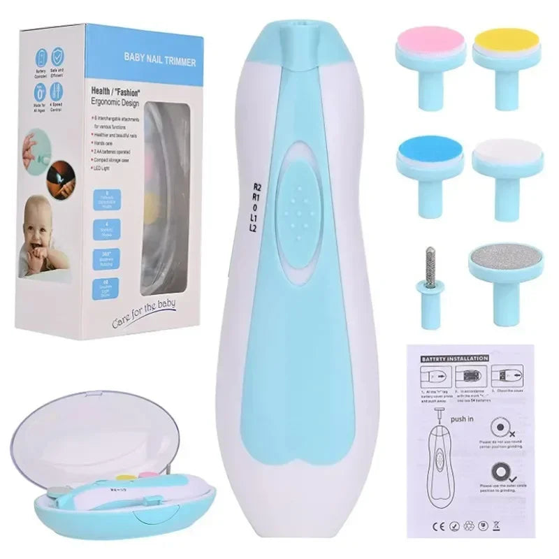 Baby Care Multifunctional Electric Baby Nail Trimmer Baby Nail File Clippers Toes Fingernail Cutter Trimmer Manicure Tool Set
