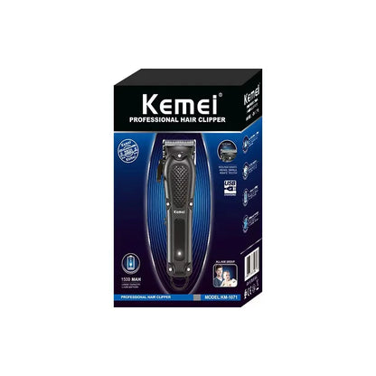 Kemei KM-1071 Electric Hair Clipper UBS Rechargeable Cordless Beard Trimmer Men Powerful Electric Hair Clipper Trimming Tool