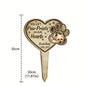 Custom Personalized Pet Grave Marker,Heart-Shaped Paw Print,Photo Insert,Garden Memorial Stake,Pet Loss Gift,Memorial Yard Decor