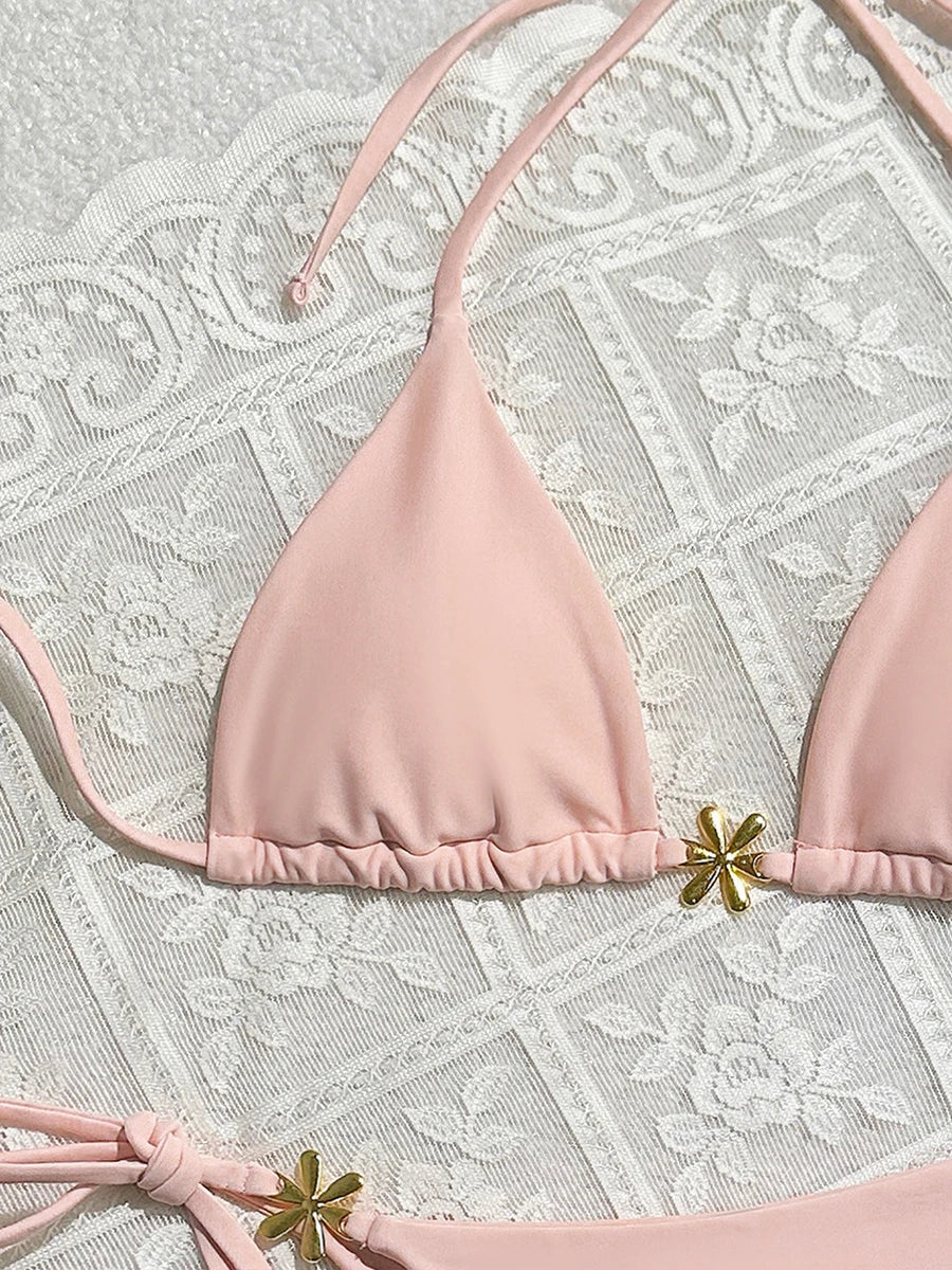 Micro Bikinis Sexy Women Swimsuit Swimwear 2026 Push Up Bikini Set String Bathing Suit Halter Beachwear Brazilian Biquini Female
