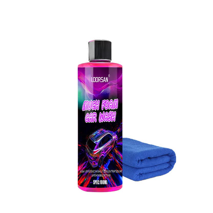 LOORSAN Pink High-Foam Car Wash Shampoo, Thick Snow Foam Cleaning Soap for Gentle Deep Cleaning & Gloss Enhancement