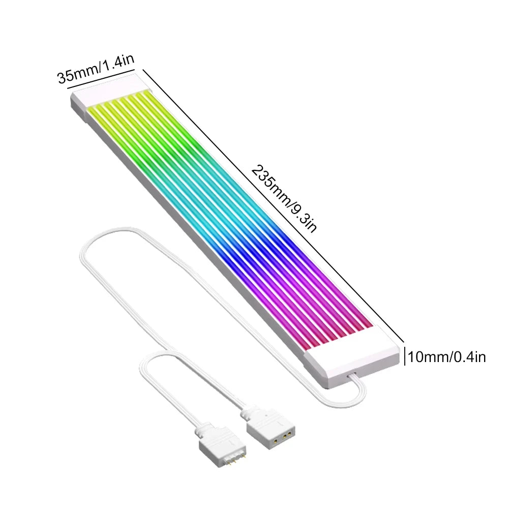 5V 3Pin ARGB Sync PC Cable 8/24PIN Motherboard Power Extension Cable Flexible LED Strip Light DIY Kit Video Card 8Pin 6PIN Cable