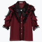 Women Japanese Sweet Lolita Blouses Summer Elegant Bow Off Shoulder JK Shirt Female Gothic Hot Girls Casual Lace Ruffles Tops