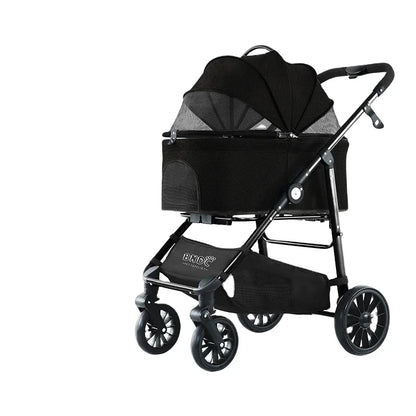 Dog Stroller Rubber Wheel Animals Travel Small Cat Cart Carrier Premium Jogger Stroller For Pet And Baby