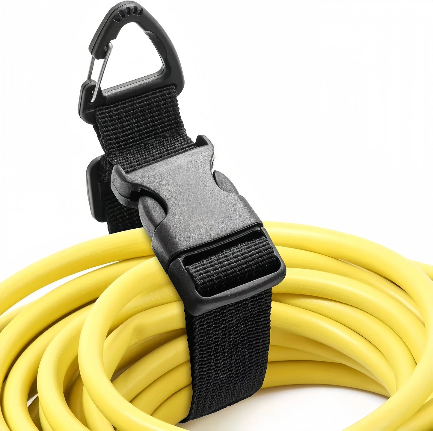 45cm Black Adjustable Extension Cord Organizer with 3-Axis Buckle - Heavy-Organizer with 3-Axis Buckle - Heavy…Duty Storage Stra