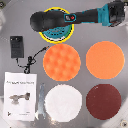 Podofo 21V Cordless Car Waxing Machine Adjustable 8 Speed Auto Polish Waxing Machine Polishing Wax Tool Wax Polisher With Battery & Charger