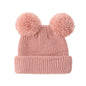 0-12M Solid Knitted Cute Pom Pom Cap Newborn Boys Girls Turban Hats Hospital Bonnets Infant Autumn Winter Headwraps Kid Headwear