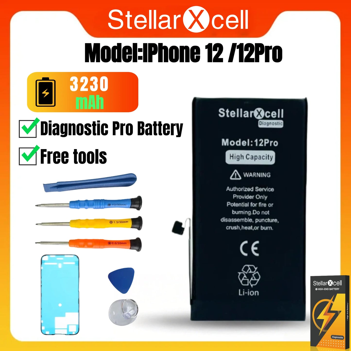 High Capacity Diagnostic Battery OEM TI BMS No Pop Up Message Run Diagnose for iPhone 12 13 14 15 Pro Max Pro Mini Plus