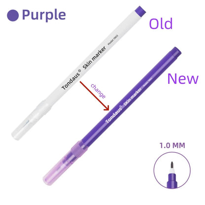 1pc Professional Surgical Sterile Skin Marker Pen Microblading Tattoo Eyebrow Lip Skin Marker Pen Measuring Ruler Set Tool