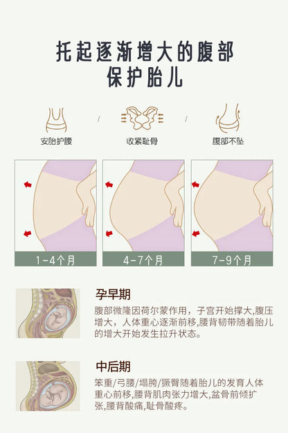 Double Support Back Abdomen Brace Shoulder Strap Lumbar Adjustable Black M-XXL NewSpecial Abdominal Care Belt for Pregnant Women