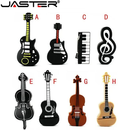 JASTER Music note Pen drive Musical instrument USB 2.0 Flash Drives  64GB 32GB 16GB 8GB Cartoon Memory stick Pendrive U disk 4GB