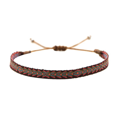 KKBEAD Wholesale Handwoven Bracelet Colombia Cloth Braided Wristband Bracelets for Women Men Gift Hippie Boho Friendship Jewelry