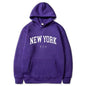 Men Women New York U.S.A City Hoodies Fashion Letter Printed Graphic Sweatshirts Loose Casual Harajuku Hooded Pullover Sportwear