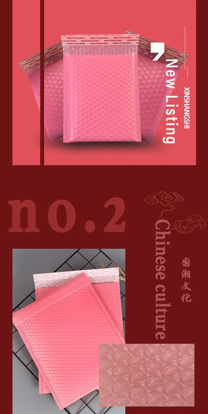 20pcs Bubble Mailers Pink Poly Bubble Mailer Self Seal Padded Envelopes