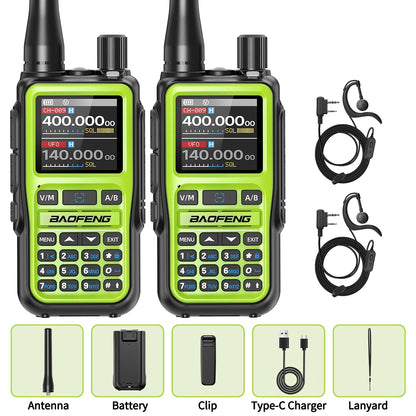 BAOFENG UV-5R Mini Walkie Talkie Multi Band Bluetooth Programming Wireless Copy Frequency 999CH Type-C Long Range Two Way Radio