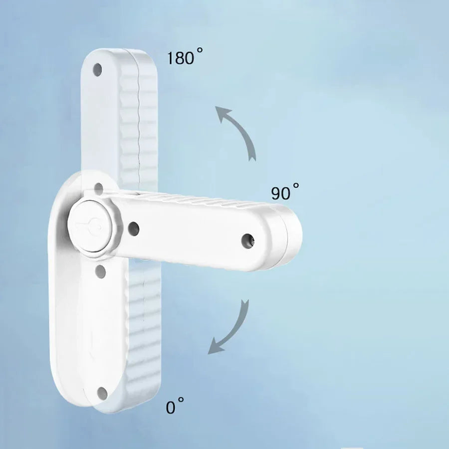 Universal Door Lever Lock Anti-Open Child Baby Safety Locks Punch-Free Multifunction Hidden Button Buckle for Home Security