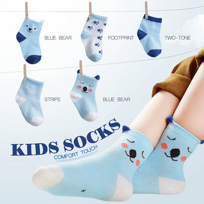 5Pairs/Lot Cotton Kids Anti-Slip Winter Socks Casual Baby Boys Girls Sock Floor Children's Socken With  Grips Kids For 0-8 Years