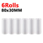 80MM Thermal Receipt Paper 3/6/10 Rolls White Paper For Mini Portable Thermal Receipt Printer For Supermarket Business Printing