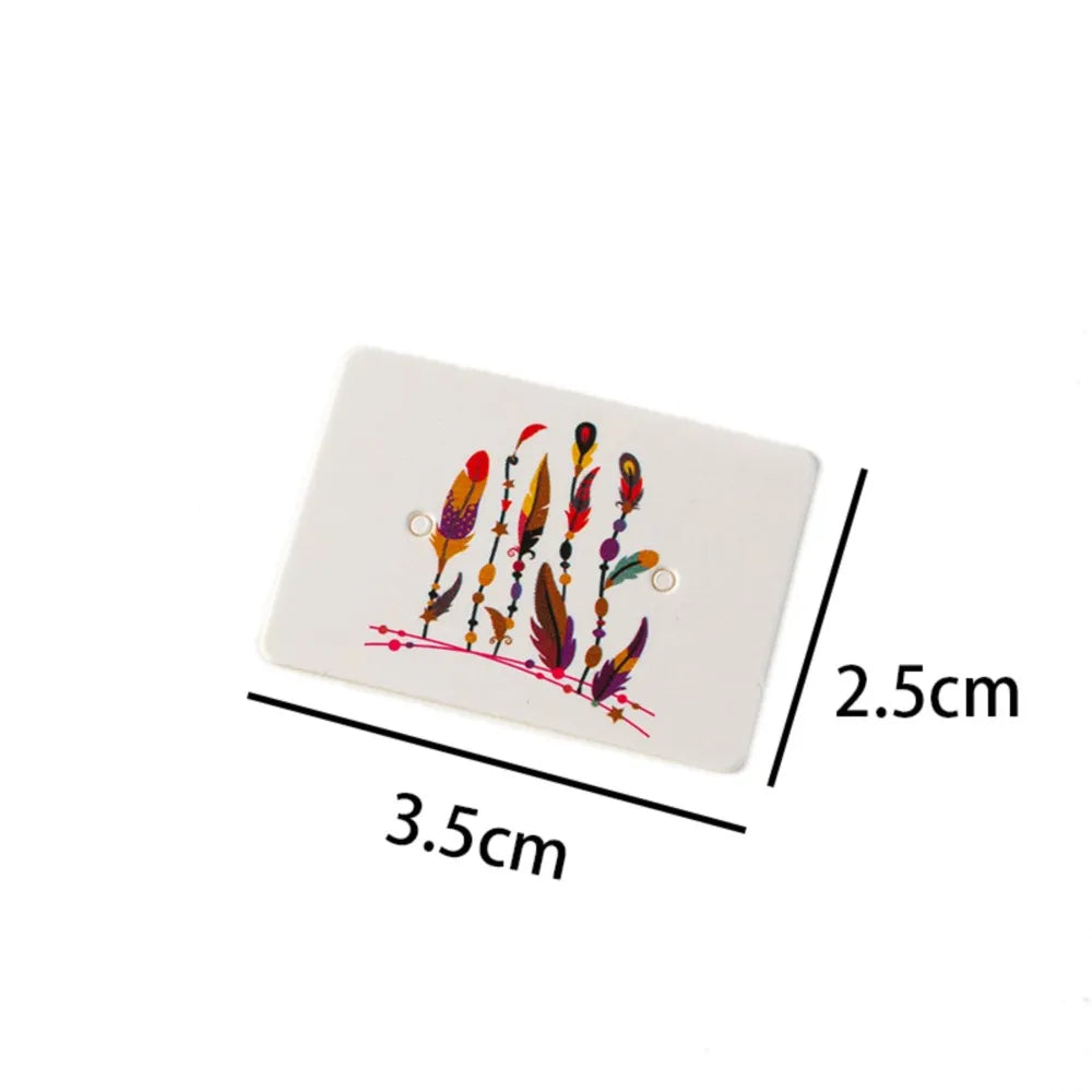 50/100Pcs 5x4cm Earring Cards Cardboard Labels DIY Jewelry Display Stand Holder Small Businesses Selling Packaging Supplies