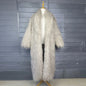 Women Faux Sheep Fur Long Coat Cardigan Thermal Loose Maxi Jackets Plush Coats Female Jacket Autumn Winter Furry Outerwear