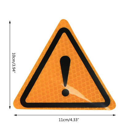 Auto Reflective Stickers Car for Triangle Warning Label Reflectivor Safety Signs Signals Label for Car Motorcycle