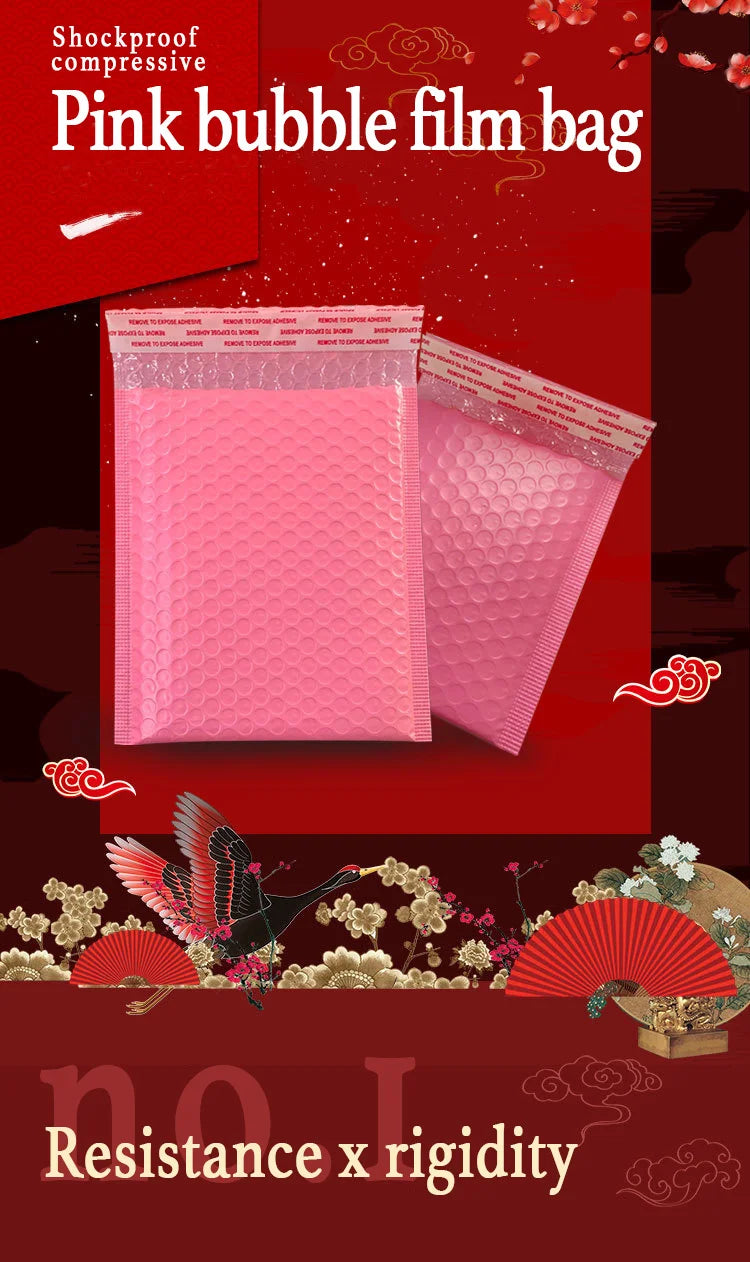 20pcs Bubble Mailers Pink Poly Bubble Mailer Self Seal Padded Envelopes
